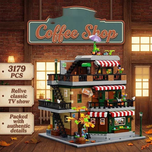 Barweer Modular Friends Coffee Shop Central Bean Building for Adults 3570pcs