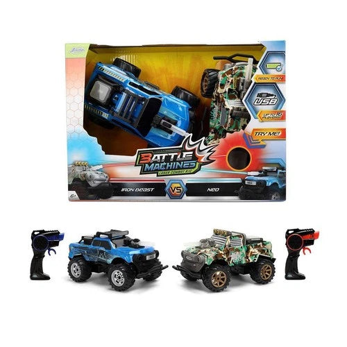 Jada Battle Machines Iron Beast vs Neo RC Trucks 2-Pack Laser Combat New in Box