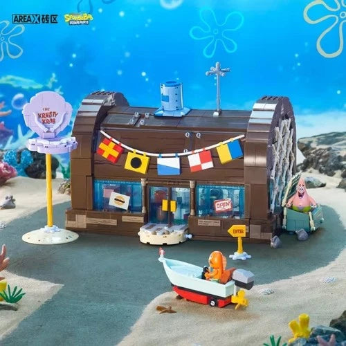 NISB Nickelodeon SpongeBob SquarePants Krusty Krab Licensed Brick Set, 2700 pcs