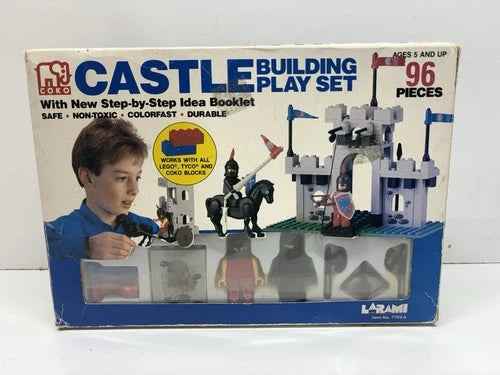 RARE Vintage COKO Castle Building Play Set 96 Pc Laram 7703-0