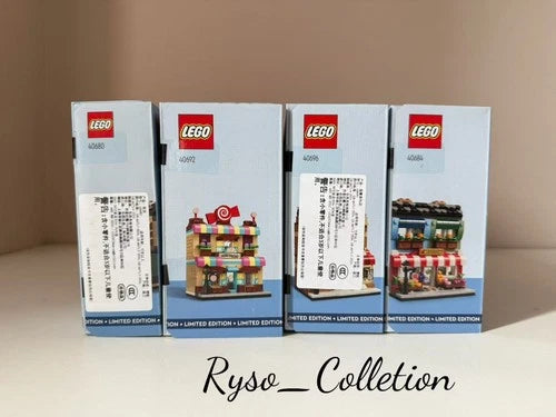 LEGO 40680 40684 40692 40696 – Flower Shop, Fruit Shop, Candy Shop, Bakery – NEW