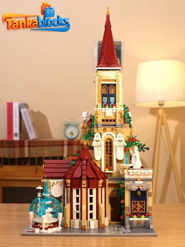 MOC Rosary Abbey Modular Building Blocks Set Toys Gift 2959 pcs