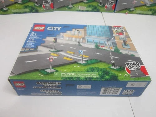 LEGO CITY Lot of 5 Complete Road Plates (60304) Sets w/ Original Boxes & Manuals