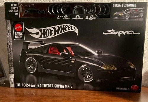 Mattel Brick Shop Hot Wheels '94 Toyota Supra MKIV 824pc Metal Parts JKG40