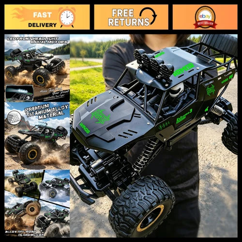 1:12 Scale Remote Control Car, 4WD Off-Road Monster Truck, RC Racing Vehicle, Hi