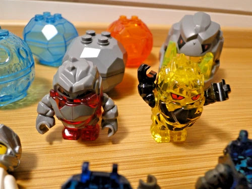 LEGO Power Miners Minifigure Lot & Gray Rock Monster Figures w/ Accessories