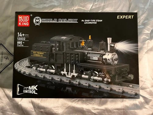 Mould King Shay-Type Steam Locomotive Building Set, With Led Light, Remote