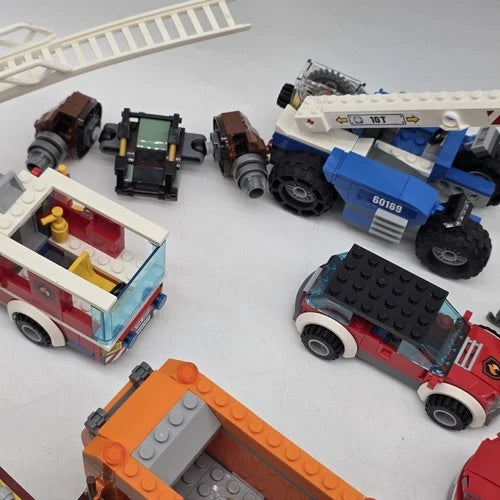 MEOW City Vehicle Lot Trucks Cars Fire Garbage Forklifts Minifigures Mixed