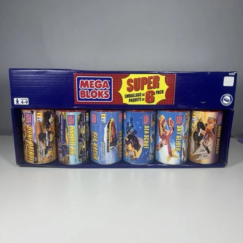 Vintage Mega Bloks Super 6 Pack Sets 1990’s All Sets Brand New
