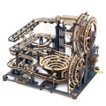 3D Wooden Marble Run Puzzle Kit for Adults - Night City Model Building - 253 pcs