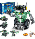 Robot Car Building Kit with Remote Control for Boys Ages 8-14, STEM Coding Robot