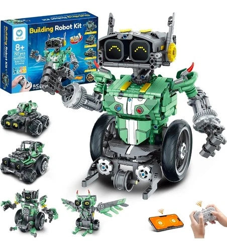 Robot Car Building Kit with Remote Control for Boys Ages 8-14, STEM Coding Robot