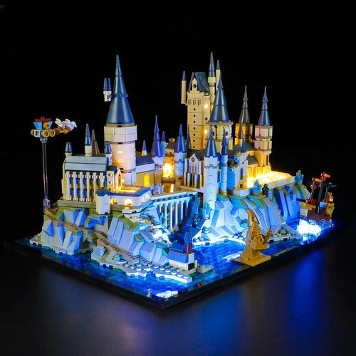 MEOW Hogwarts Castle Light Kit - Illuminated Building Set, Easy Install, Fun Gif