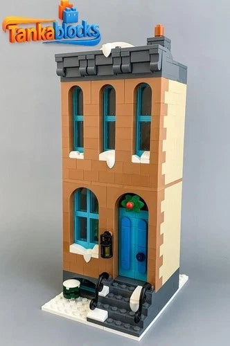 MOC-89754 Narrow Row House building blocks Toys Christmas gift