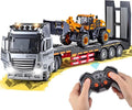 9 Channel RC Semi Truck Metal Cab, 2.4Ghz Remote Control Truck and Trailer with