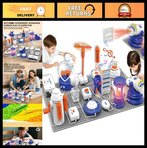 STEM Electronics Exploration Kit - 66 Pcs DIY Circuit Parts, 1200+ Projects, Edu