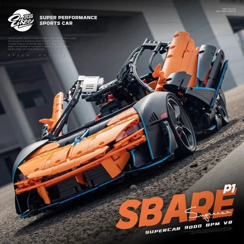 Technic 1:8 Sabre P1 Ultimate Hypercar Building Set MOC 3862 Pieces Gift for Boy