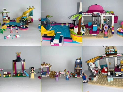 Huge Lot of 6 Lego Sets Andrea's Pool Party Cinderella Building Excellent