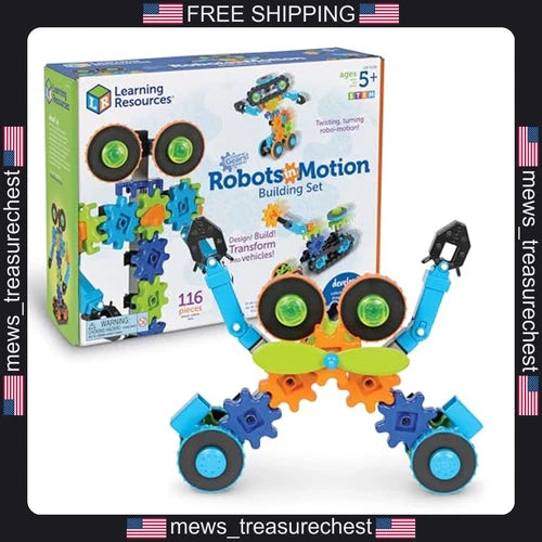 Gears! Gears! Gears! Robots in Motion STEM Building Kit for Kids