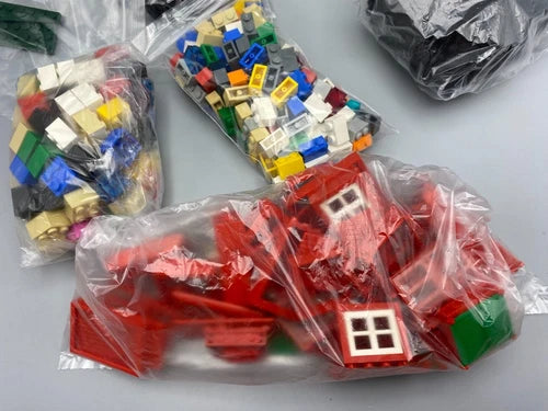 Large Lego Lot (2) VTG Compartment Boxes With Sorted Legos Itemized List READ