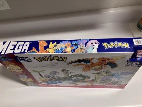 New Large MEGA Pokemon Discoveries Building 7 Figures Set 884 Pieces Charizard