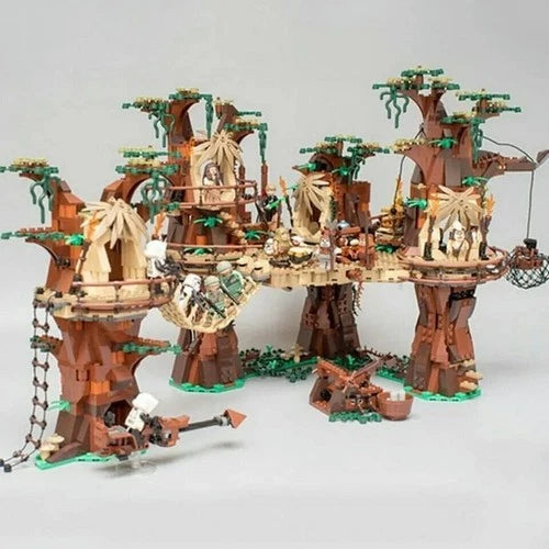 MOC Ewok Village Building Block Sets 1991pcs Star War Forest Scene model Bricks
