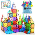 Decorlife 100 Piece Magnetic Building Tiles Clear 3D Blocks for Kids Educational