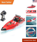 Ultimate Red RC Boat with LED - 2.4GHz Remote Control for Pool and Lake Racing