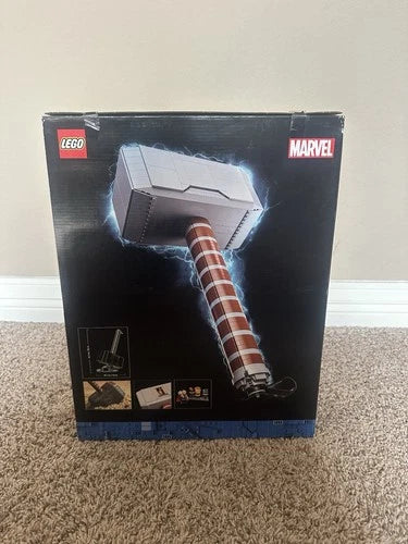 LEGO Marvel Infinity Saga Thor's Hammer 76209 979pc Display Stand Box