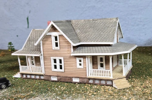 S Scale (1:64) Model House "The Silverdale" – 3D Printed Railroad Building Kit