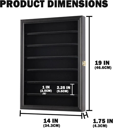 Minifigure Display Case - Building Block Toy Wall Cabinet Showcase for Small