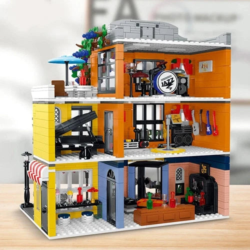 MOC City Music Club Modular Building Blocks Set Toys Gift 1812pcs