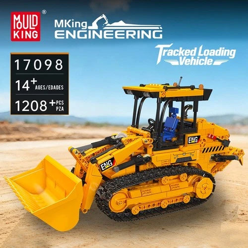 Mould King 17098 Crawler Tracked Loader Remote Control Truck Building Block Toy