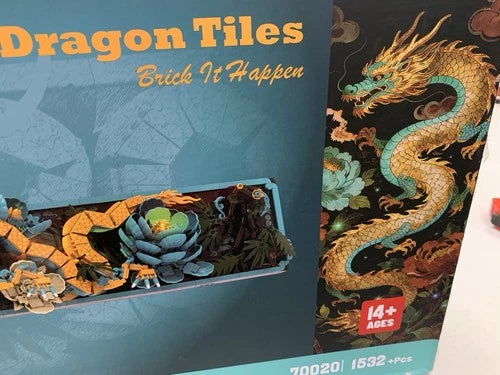 JMB Bricklayer Mythic Dragon Tiles Building Set--An Adult Buildiing Kit