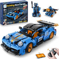 Sillbird Car Robot Building Kit with Remote Control STEM Gifts for Boys 8+ Blue