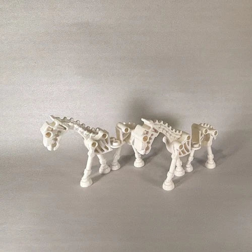 LEGO Castle Skeleton Minifigure & Skeleton Horse Lot of 13w/ Weapons Accessories