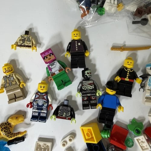 LEGO Bulk Lot 8 Lbs Mixed Parts Minifigures Vehicles Ninjago Ice Dragon