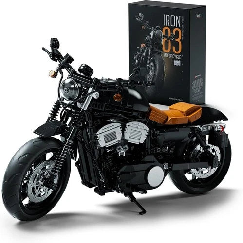 Nifeliz Iron 83 Black Motorcycle Model Kit - Engaging Build for Adults