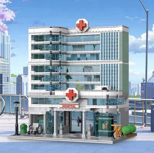 City Hospital Modular Three-Story Architecture Toy Building