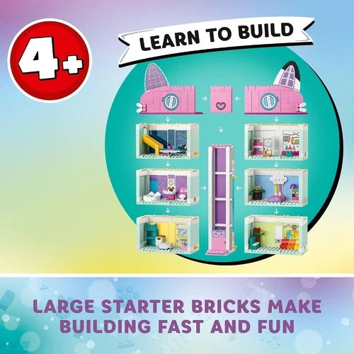 LEGO Gabbys Dollhouse Building Toy Playset 8 Room 4 Minifigures...(a19.5)