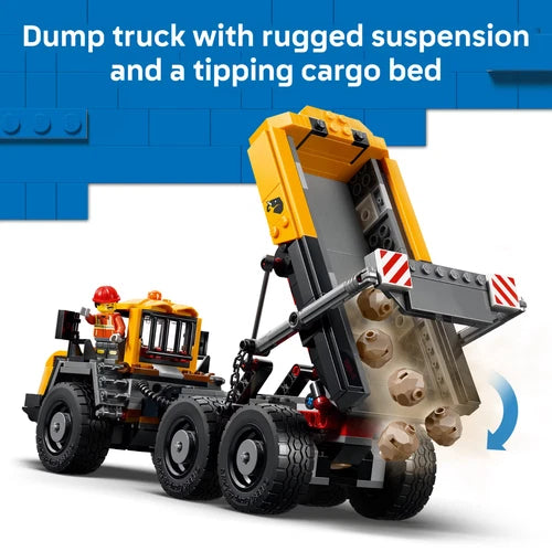 MEOW City Dump Truck & Front End Loader - Building Toy for Boys & Girls, Ages 8+