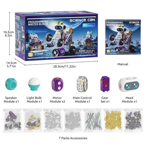 STEM Robot Building Set for Kids 8-13, 80+ Science Toys, Educational Fun