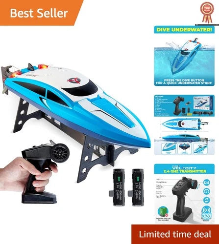 Rechargeable Underwater RC Boat with 2.4GHz Remote - Thrilling Water Adventures