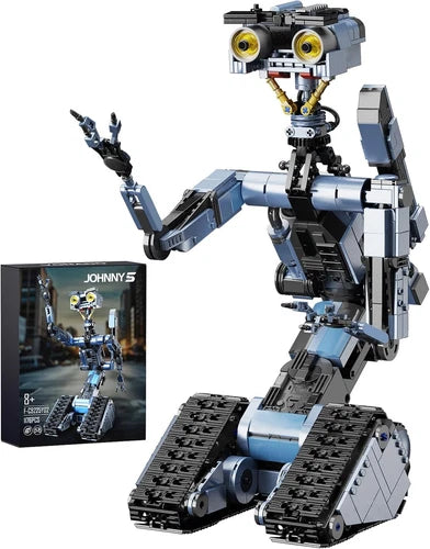 Johnny 5 Robot Building Set with Remote Control Rechargeable STEM Movie Robotic