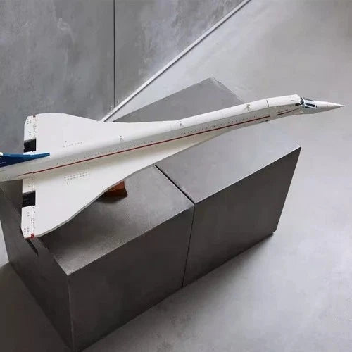 Concorde Passenger Aircraft Construction Bricks Compatible Building Toy Set