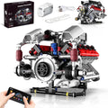 V8 Engine Model Kit That Run, 8-Cylinder Car Engine Building Blocks Set, Build