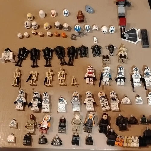 MEOW Star Wars Minifigure Lot Clone Trooper & Stormtrooper Helmets Parts
