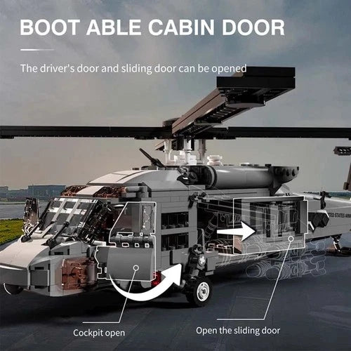 M7003 UH-60 Black Hawk attack helicopter 1159pcs building blocks Christmas gift