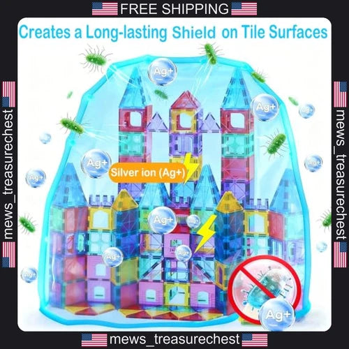 Magnetic Building Blocks Set 106PCS Antibacterial Silver Ion Protection