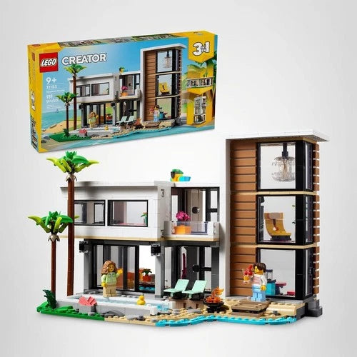 LEGO Creator 3 in 1 Modern House 31153 Custom Modular Toy Building Set Brand New
